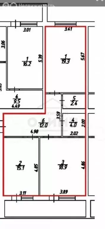2-комнатная квартира: Калуга, Изумрудная улица, 27 (71.7 м) - Фото 1