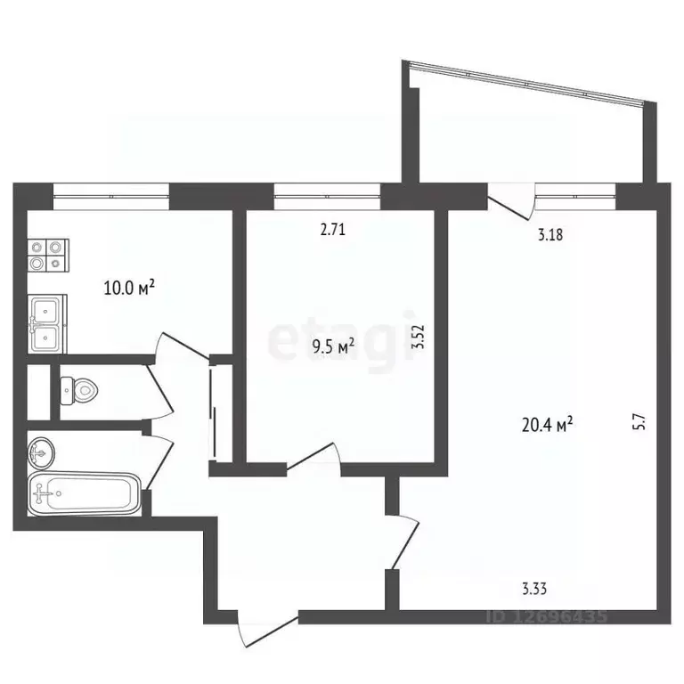 2-к кв. Москва ул. Артамонова, 7 (47.9 м) - Фото 2