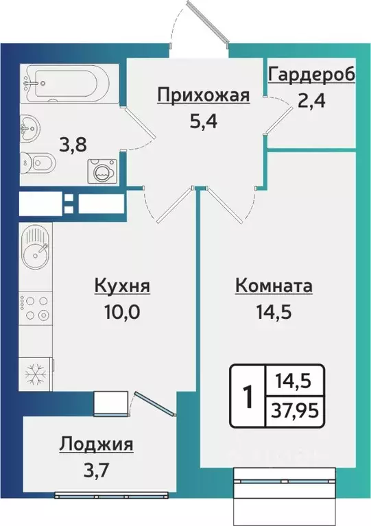 1-к кв. Удмуртия, Ижевск ул. 40 лет Победы, 121 (36.5 м) - Фото 0