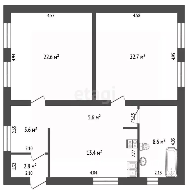 Дом в Башкортостан, Стерлитамакский район, с. Наумовка Полевая ул. (84 ... - Фото 2