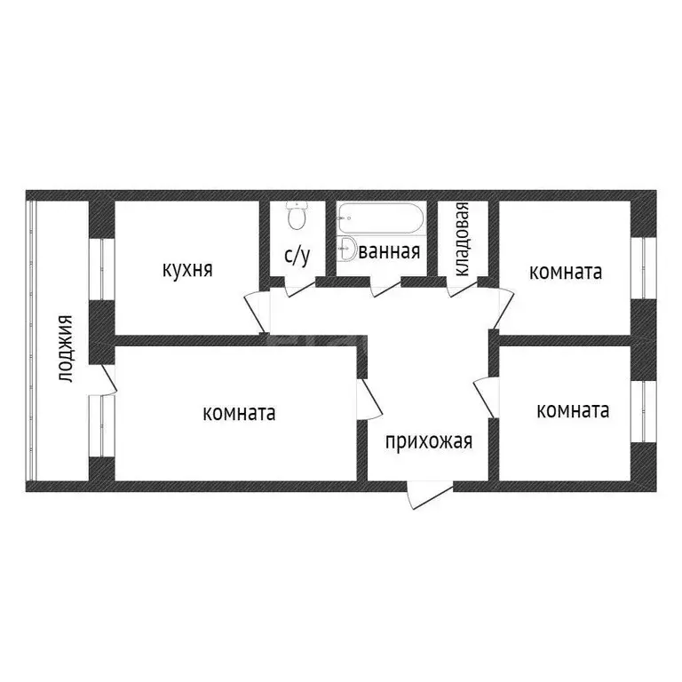 3-комнатная квартира: Курган, жилой район Заозёрный, 3-й микрорайон, ... - Фото 1