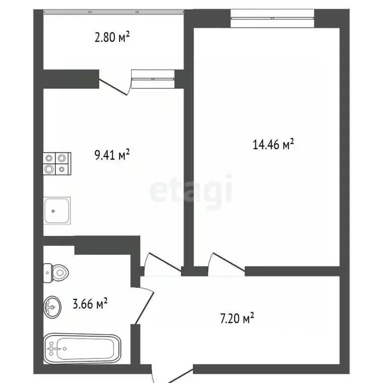 1-к кв. Ростовская область, Ростов-на-Дону ул. Зорге, 11В (34.8 м) - Фото 1
