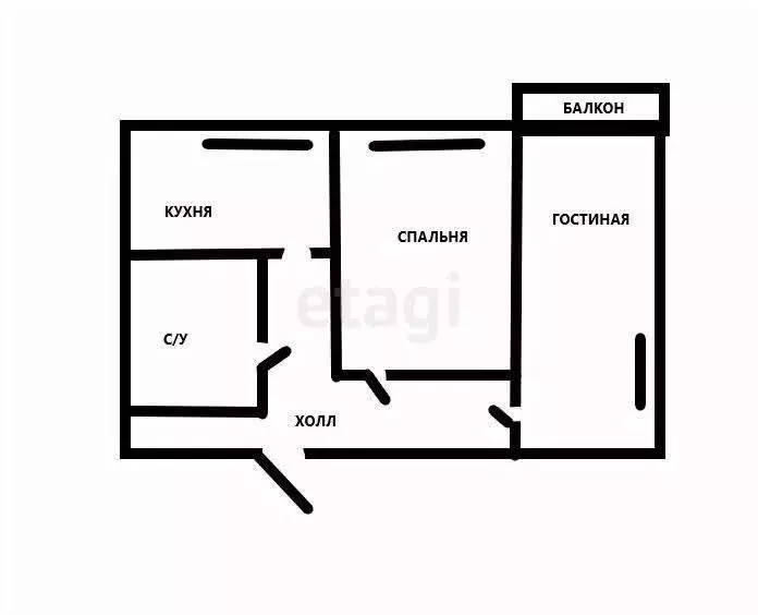 2-к кв. Татарстан, Казань ул. Рихарда Зорге, 13 (43.9 м) - Фото 1