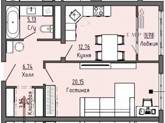 1-к кв. Чеченская республика, Грозный ул. Нурсултана Абишевича ... - Фото 0