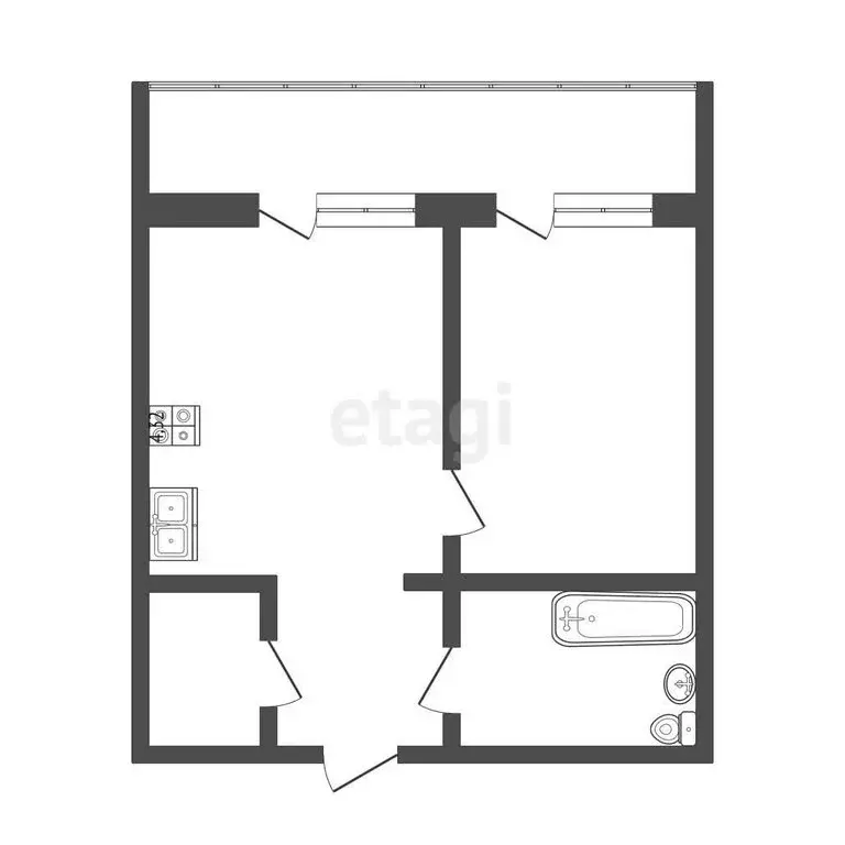 1-комнатная квартира: посёлок Западный, улица Дружбы, 2 (36 м) - Фото 0