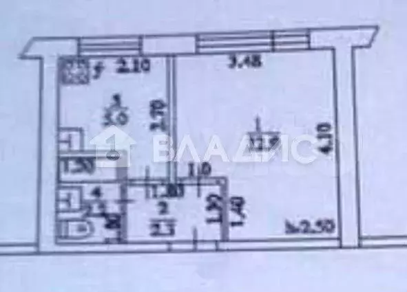 1-к. квартира, 22,4 м, 1/5 эт. - Фото 0