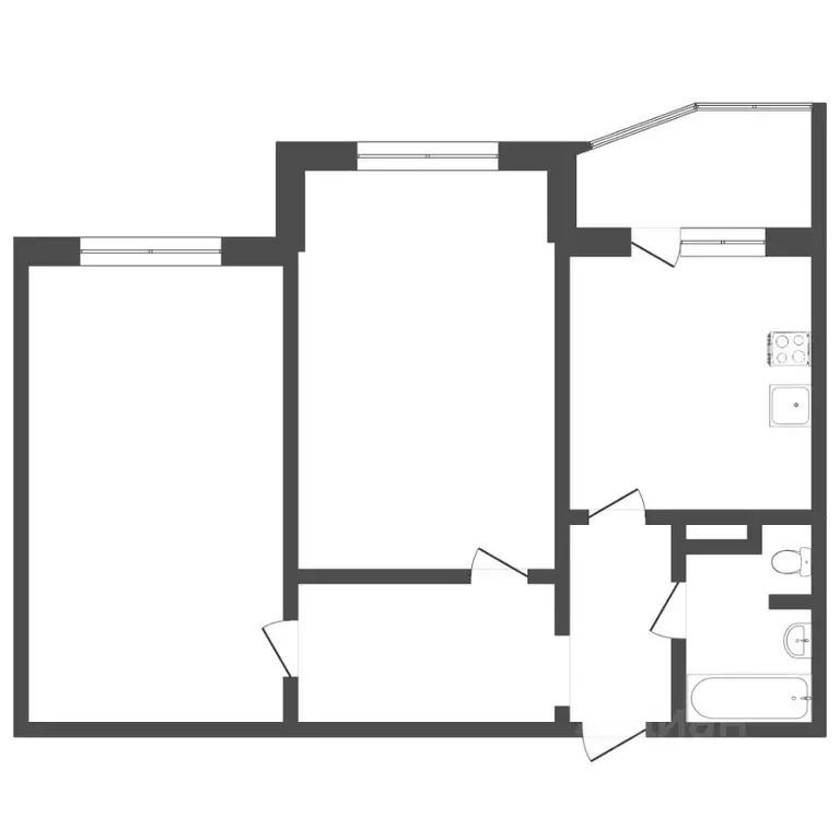 2-к кв. Тюменская область, Тюменский район, д. Дударева ул. ... - Фото 0