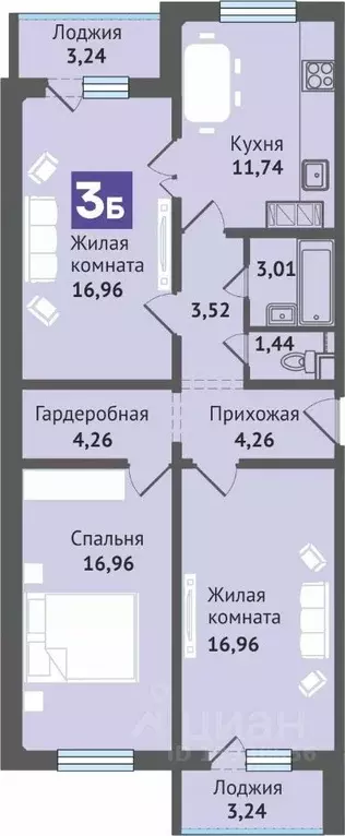 3-к кв. Марий Эл, Медведево городское поселение, Медведево пгт ул. ... - Фото 1