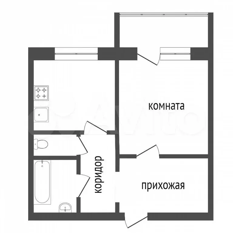 1-к. квартира, 40,4 м, 5/10 эт. - Фото 0