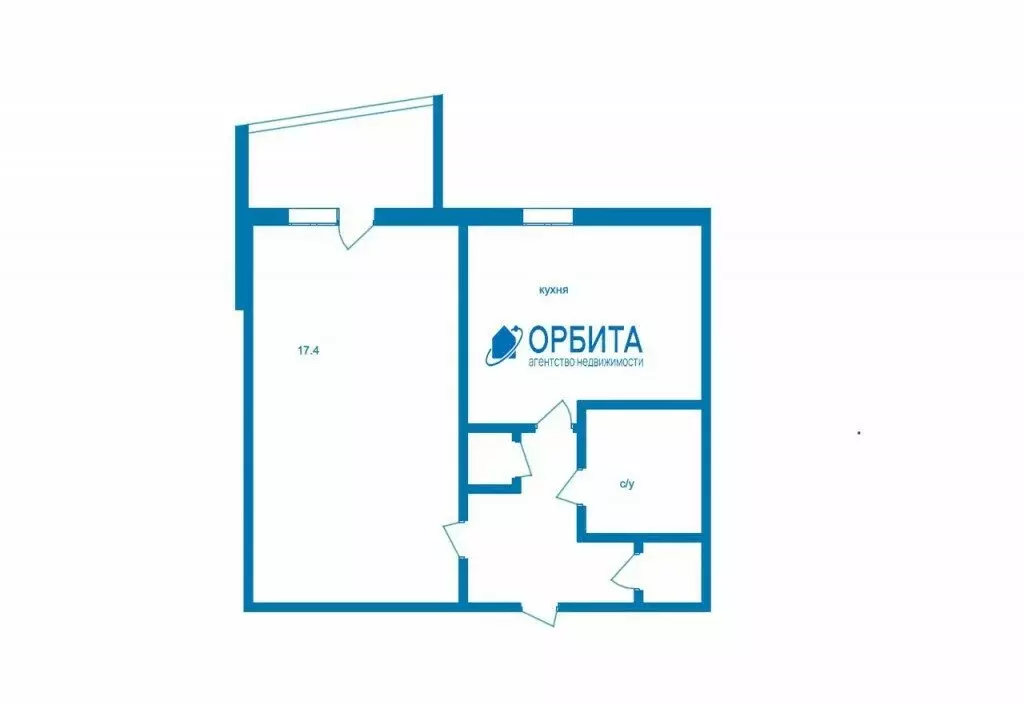 1-комнатная квартира: Тюмень, улица 50 лет Октября, 46 (34 м) - Фото 1