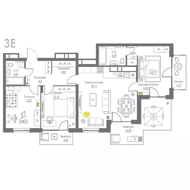 3-комнатная квартира: Тульская область, Щёкино, Ясенковский проезд, ... - Фото 1