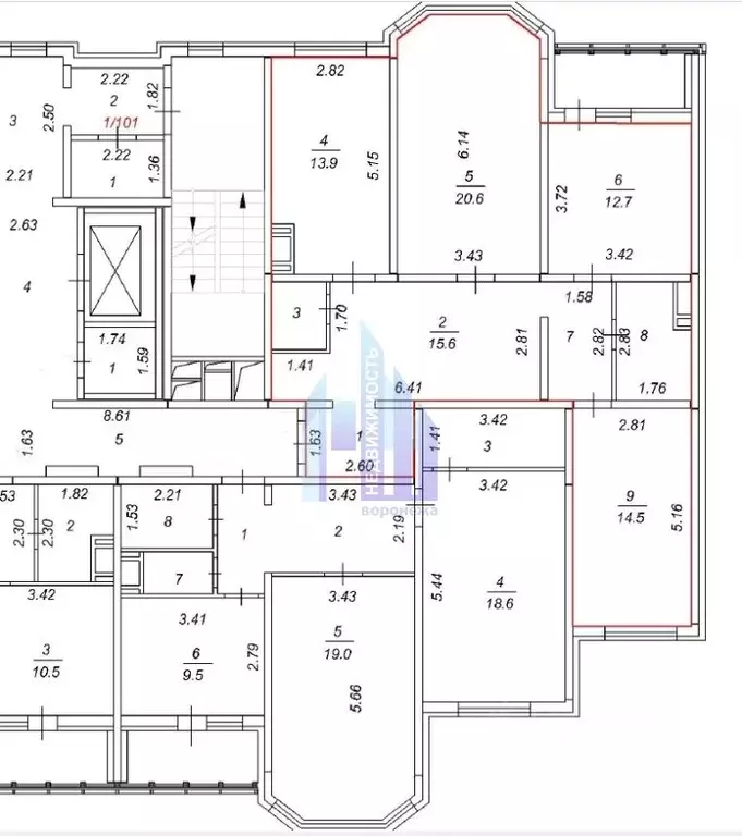 3-к кв. Воронежская область, Воронеж ул. Артамонова, 34Ж (92.6 м) - Фото 1