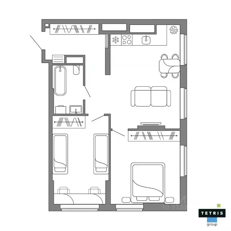 3-к кв. Свердловская область, Екатеринбург Уралмаш жилрайон,  (67.29 ... - Фото 2