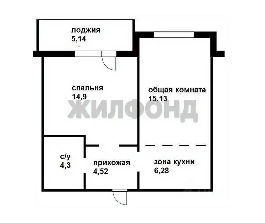 Квартира, 2 комнаты, 45.2 м - Фото 0