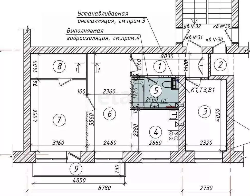 3-к кв. Иркутская область, Иркутск ул. Лермонтова, 329 (56.1 м) - Фото 2
