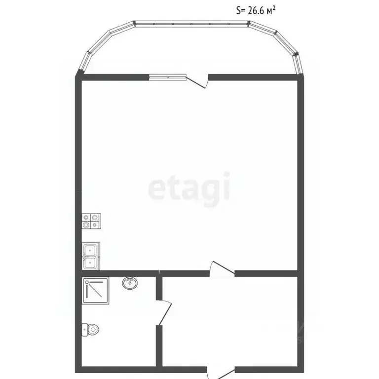 Студия Ленинградская область, Мурино Всеволожский район, ул. Шоссе в ... - Фото 2