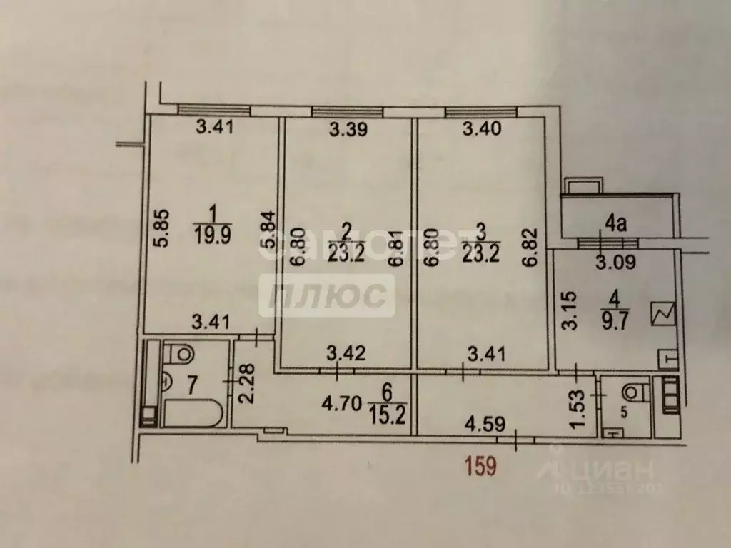 3-к кв. Москва ул. Кварцевая, 5к3 (97.0 м) - Фото 2