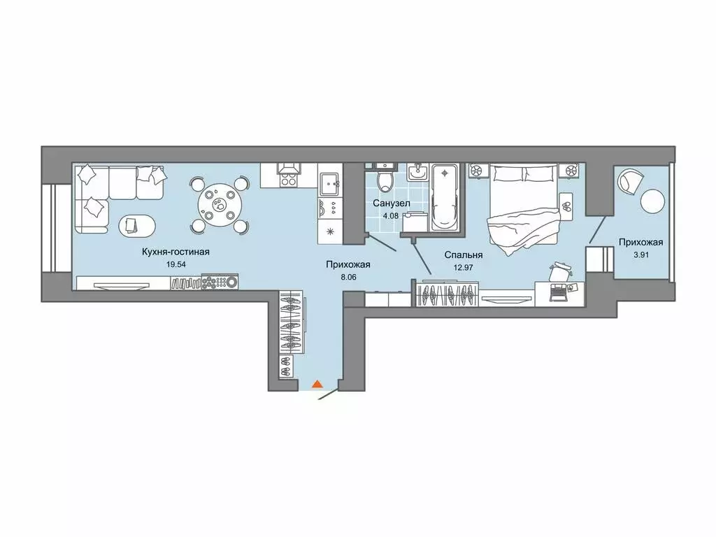 1-комнатная квартира: Киров, улица Дмитрия Козулева, 9к1 (47 м) - Фото 1