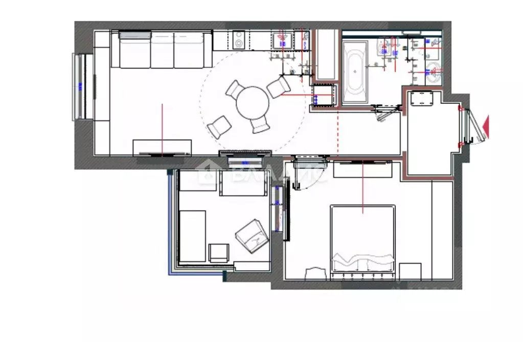 2-к кв. Московская область, Мытищи городской округ, д. Бородино ул. ... - Фото 2