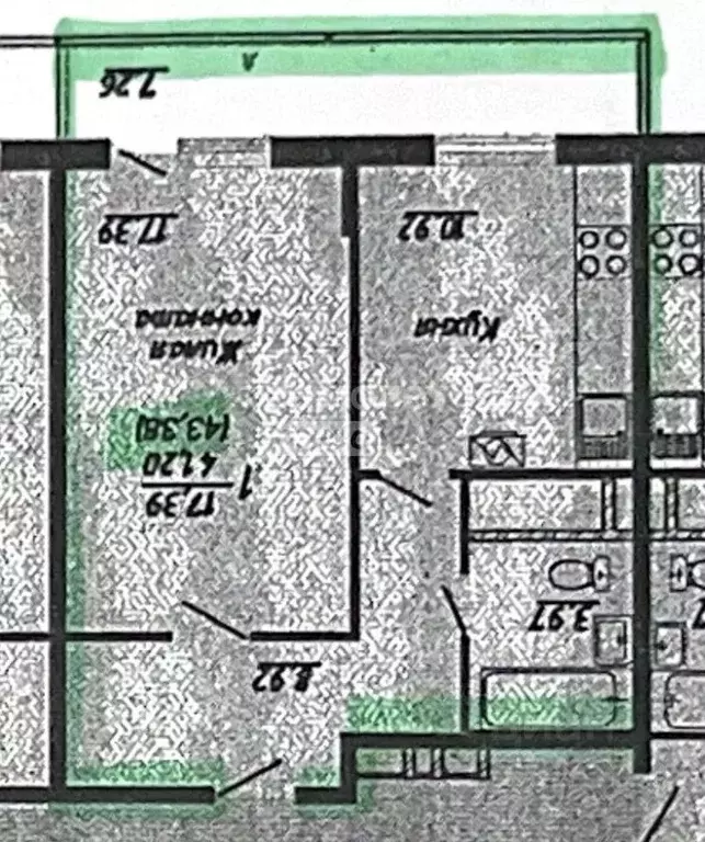 1-к кв. Воронежская область, Воронеж бул. Олимпийский, 14 (41.0 м) - Фото 2