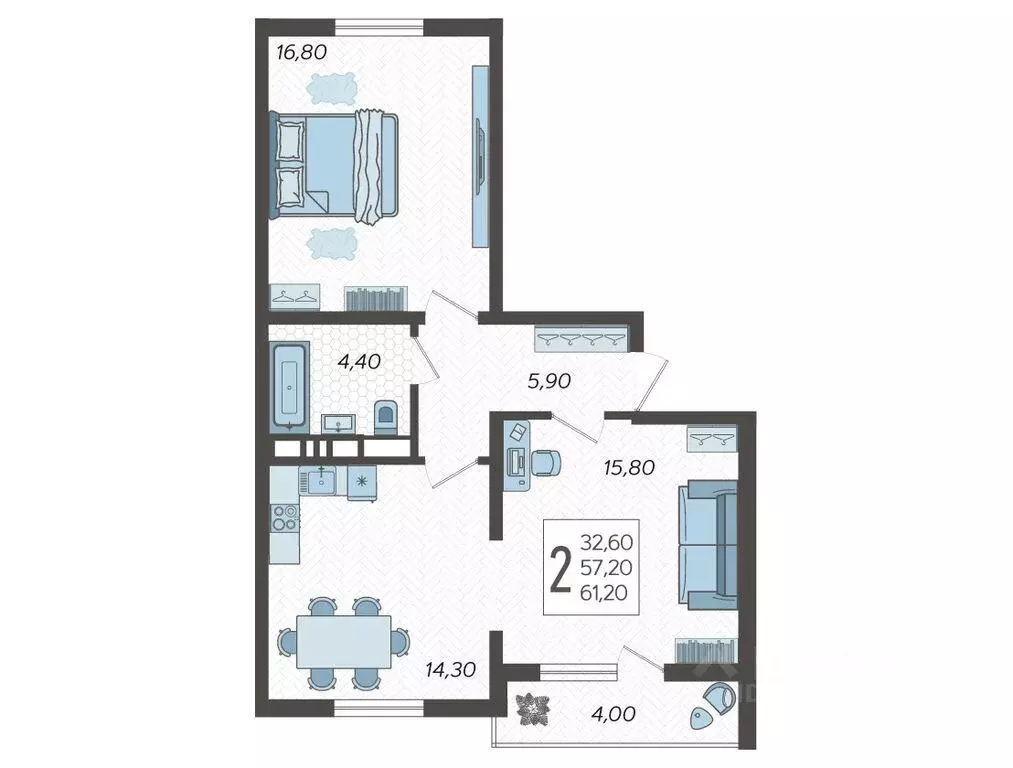2-к кв. Краснодарский край, Сочи городской округ, с. Раздольное ул. ... - Фото 1