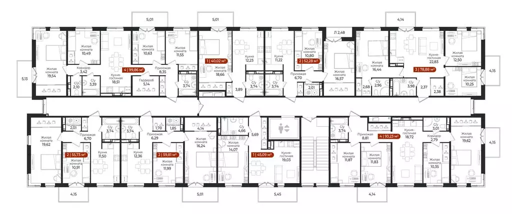 4-комнатная квартира: Всеволожский район, посёлок Щеглово (99.86 м) - Фото 2