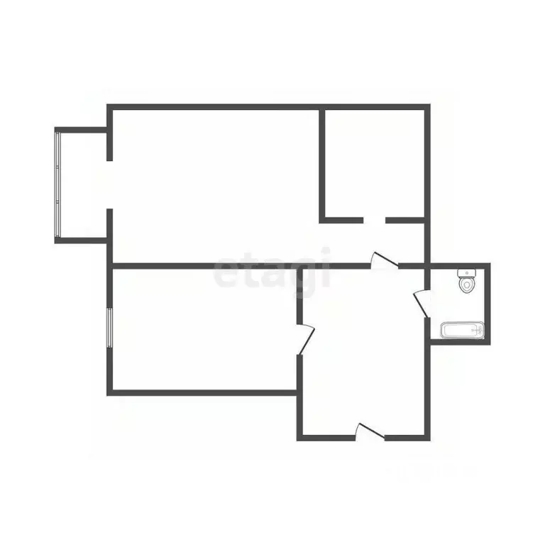 1-к кв. Иркутская область, Иркутск Красноярская ул., 57 (56.9 м) - Фото 2