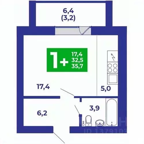 1-к кв. Башкортостан, Стерлитамакский район, Отрадовский сельсовет, с. ... - Фото 1