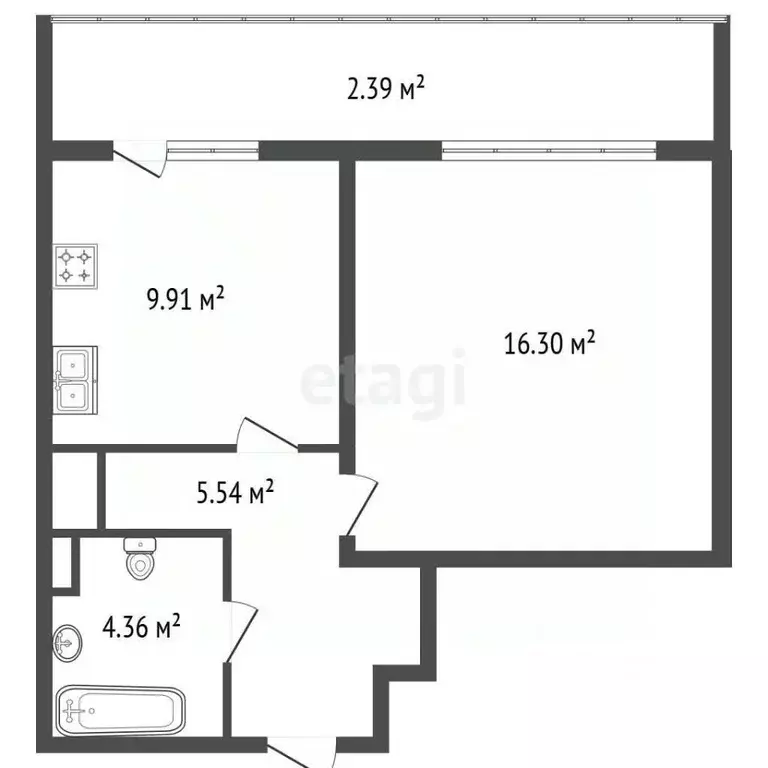 1-к кв. Санкт-Петербург ул. Среднерогатская, 13к1 (36.2 м) - Фото 2