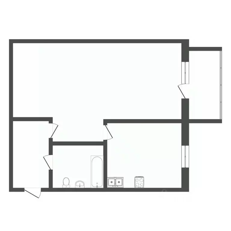 1-к кв. Тюменская область, Тюмень Волгоградская ул., 105 (31.0 м) - Фото 0