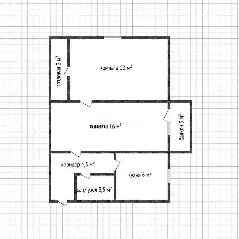 2-комнатная квартира: Майкоп, улица Ветеранов, 232 (44 м) - Фото 0