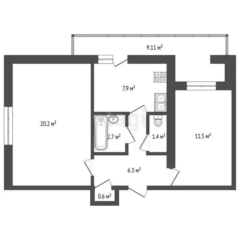 2-комнатная квартира: Феодосия, улица Челнокова, 76А (50.6 м) - Фото 1