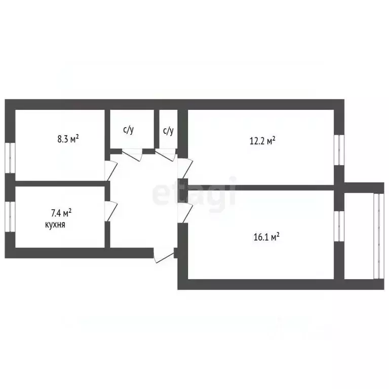 3-к кв. Воронежская область, Лиски ул. Титова, 10А (57.0 м) - Фото 2