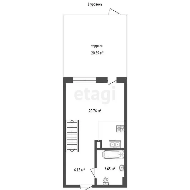 1-комнатная квартира: Тюмень, Краснооктябрьская улица, 8 (46 м) - Фото 2
