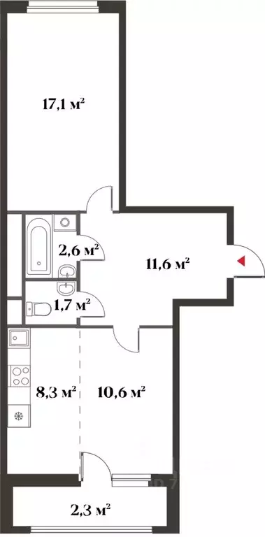 2-к кв. Московская область, Красногорск Опалиха мкр, аллея Золотая, 1 ... - Фото 1
