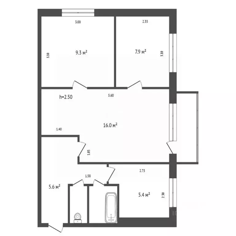 3-к кв. Красноярский край, Красноярск ул. Имени Героя Советского Союза ... - Фото 2