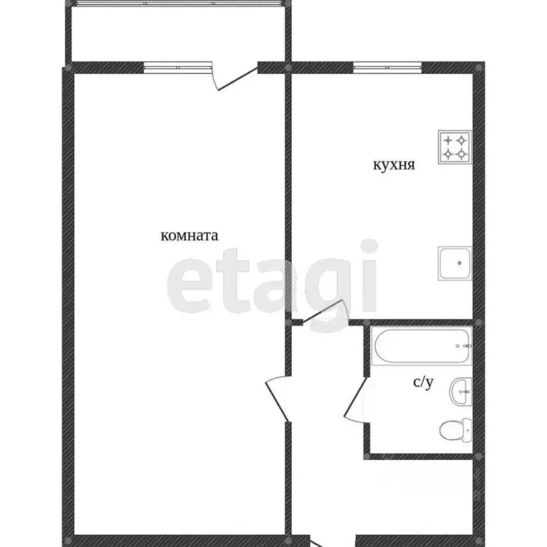 1-к кв. Ростовская область, Ростов-на-Дону Днепровский пер., 124д ... - Фото 2