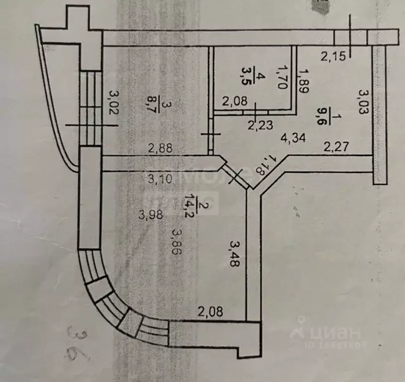 1-к кв. Оренбургская область, Оренбургский район, с. Ивановка ул. ... - Фото 2