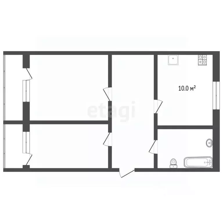 2-к кв. Ставропольский край, Пятигорск ул. Пестова (64.8 м) - Фото 1