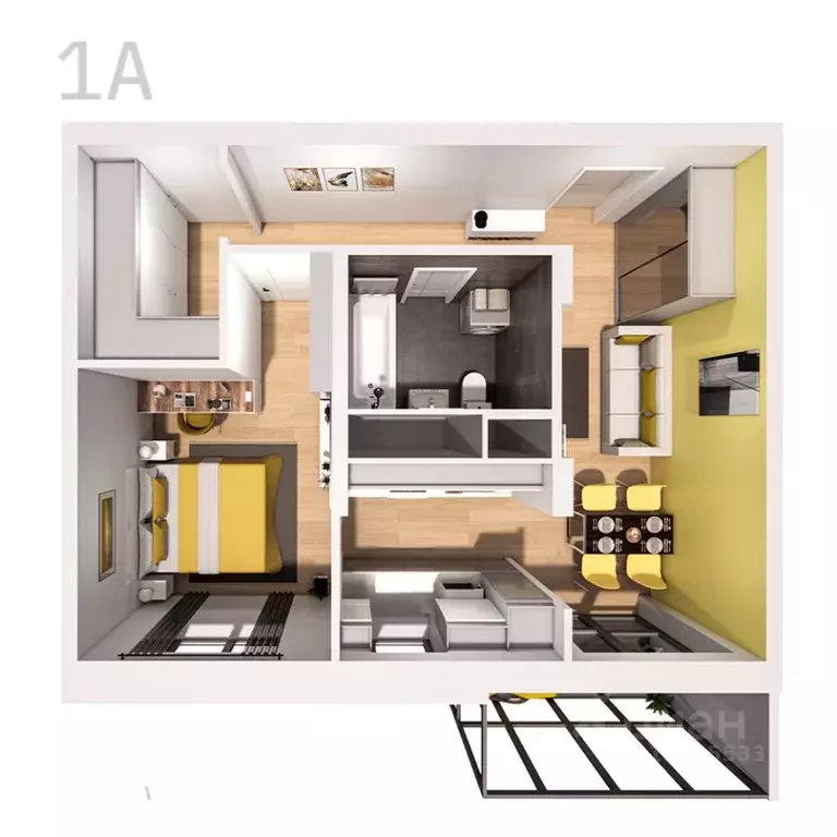 1-к кв. Тульская область, Тула ул. Некрасова, 2 (51.41 м) - Фото 1