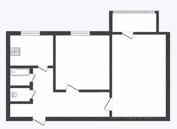 2-к кв. Смоленская область, Смоленск ул. Фрунзе, 56 (45.3 м) - Фото 1