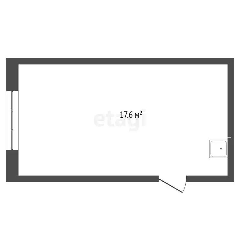 Квартира-студия: Тюмень, улица Республики, 218 (17.6 м) - Фото 1