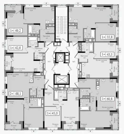 2-к кв. Удмуртия, Ижевск Северо-Западный жилрайон, 2-й мкр, Новый ... - Фото 2