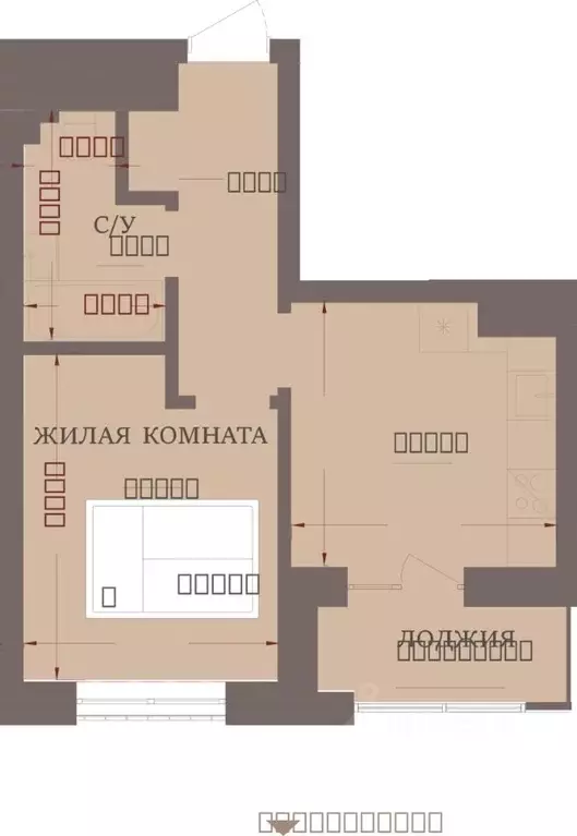 1-к кв. Хакасия, Абакан ул. Чкалова, 42 (33.07 м) - Фото 1