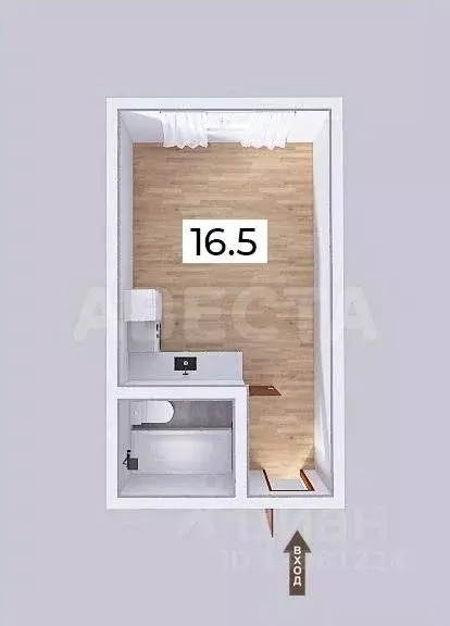 Студия Омская область, Омск ул. Мостоотряд, 63 (18.5 м) - Фото 2