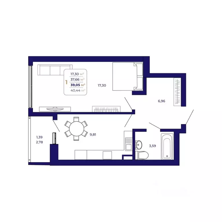 1-к кв. Башкортостан, Уфа Затон-Восточный жилрайон, Паруса жилой ... - Фото 1