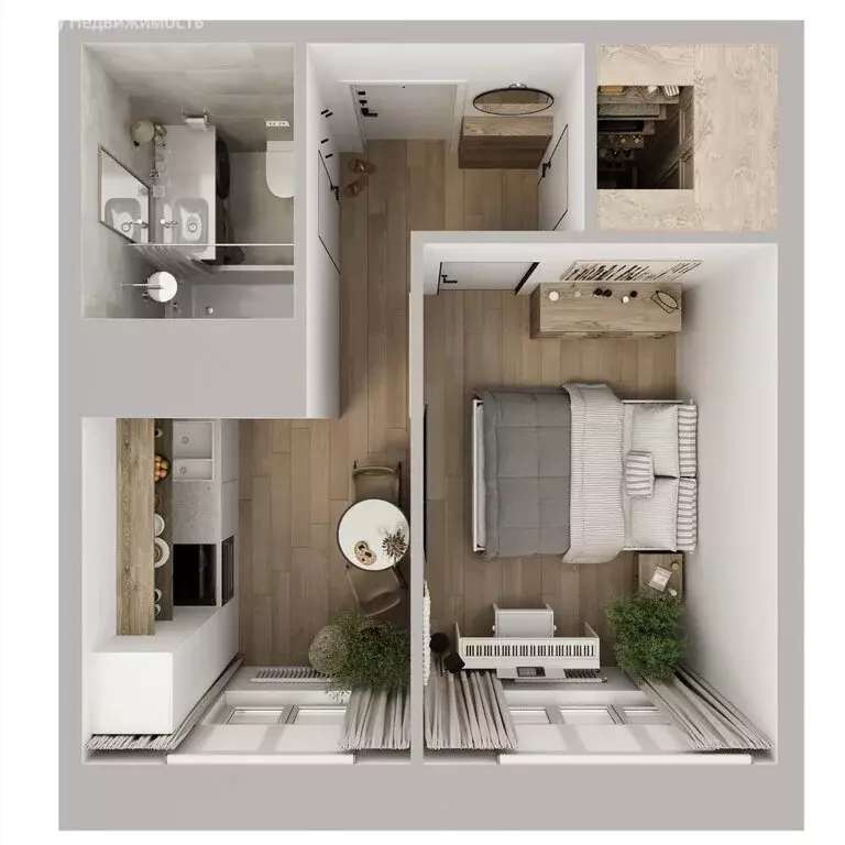 1-комнатная квартира: Маркова, квартал Стрижи, 16 (35.3 м) - Фото 2