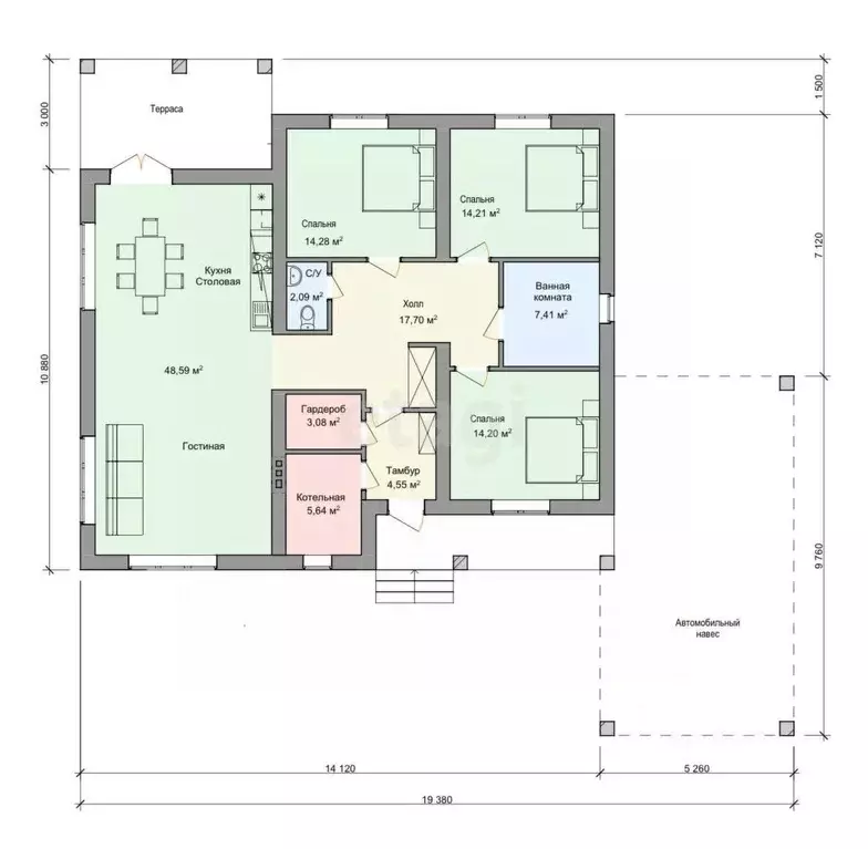 Дом в Ульяновская область, Ульяновск городской округ, с. Лаишевка ул. ... - Фото 2