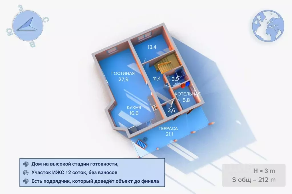 Дом в Ленинградская область, Тосненский район, Федоровское городское ... - Фото 1