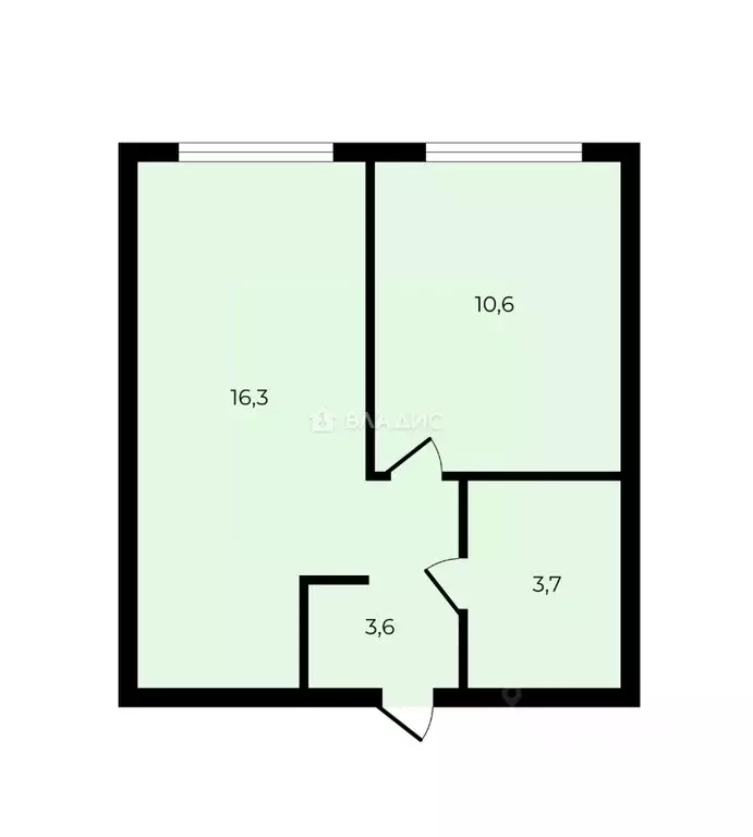 1-к кв. Москва ул. Николая Озерова, 8к1 (34.2 м) - Фото 2